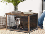 Small Wooden Dog Crate Indoor Kennel 63x51x59cm End Table Nightstand V178-66971