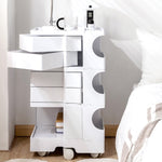 Artiss Storage Trolley Cart Bedside Table 5 Tier White AI-PP-TROLLEY-L-WH