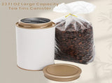 6 Pack Tea Tins Canister for Loose Tea, 23 Fl OZ Airtight Round Tin with Lid, Large Metal Storage V1259-DP01-A-981