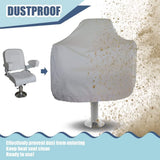 Waterproof Boat Captain Seat Cover, Weather Resistant Protective Cover for Pedestal and Pontoon Helm V1189-LC-AMZ-00130