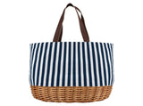 Alfresco 4 Person Picnic Basket Bag Set Wooden Blanket Cooler Outdoor Insulated PICNIC-4PPL-BAG-STRIPE