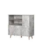 Levede Buffet Sideboard Storage Cabinet Grey CH1065