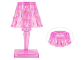 LED Crystal Table Lamp Transparent Prism Dimmable Desk Lamp USB Charging Indoor LightingPink V1294-YM0901-3119210122318