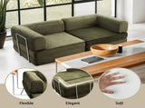 Artiss Convertible Folding Sofa Bed Green SBED-E-FLD03-2S-GN-AB