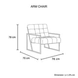 Arm Chair Blue Velvet Fabric Golden Metal Base V43-AC-CRMN-BU