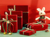 Red Velvet New Year's Gift Box Christmas Eve Apple Decoration V1294-YM0703-230821SM07-18