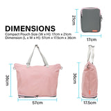 Shopper Bag Tote Bag Foldable Travel Laptop Grocery Nylon KO-DUAL PINK V274-GM-KOEBAG-SHOP-PK