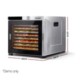 Devanti 10 Trays Food Dehydrator Stainless Steel Tray FD-E-310-SS