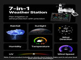 7-in-1 Wireless Weather Station, 190.5 mm VA Display, Solar Powered Outdoor Sensor, Rain Gauge, V952-TYNQXZWX75AA08QNY001V3