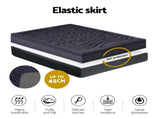 Giselle Bedding 3-Zone Pillowtop Mattress Topper 1000GSM for Back Pain Relief Washable with 45cm TOPPER-3ZONE-CHAR-S