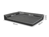 Pawz Orthopedic Dog Bed L Grey PT1237-LG-L