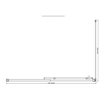 Adjustable 1400x920mm Single Door Corner Sliding Glass Shower Screen in Chrome V63-845791