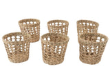 6 PCS Woven Cup Holders Anti Scald Hollow Straw Woven Glass Cup Sleeve for Glass Bottles Plastic V1294-YM0706-3118230180611