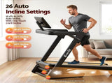 Everfit 500mm Wide Belt Treadmill 30% Auto Incline Foldable Treadmills for Home with LED Lights TMILL-500-AUTO