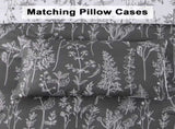 Floral Comforter Set, King Size, Black White Floral Pattern Reversible Bedding V745-MAB010384AJ3