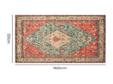 Marlow Floor Rug Vintage Polyester Washable Area Rugs FR2038-160X120-RD-AU