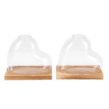 2PCS Propagation Vases Heart Shaped Glass Desktop Planter Plant Propagation Station for Small V1294-YM0901-3115260004711