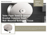 Brushed Stainless Steel Wall Mounted Toilet Paper Towel Dispenser V63-920871