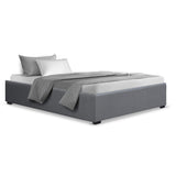 Artiss Bed Frame King Single Size Gas Lift Base Grey TOKI BFRAME-E-TOKI-KS-GY-AB