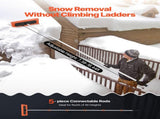 Snow Roof Rake, 45cm Foam Blade, 2.25-5.62 m Adjustable Roof Snow Scraper, Extension Tubes & V952-WDPZ18FTGBSPEOFQG001V0
