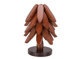 Wooden Trivets Heat Resistance Modern Walnut Wood Tree Shape Trivet Set for Hot Dishes V1294-YM0901-3117260002011
