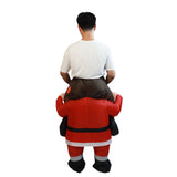 Santa Costume Funny Father Christmas Riding Inflatable Show Party Cosplay Role Playing Props V1294-YM0703-3115230047711