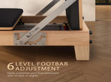 Powertrain Selina Pilates Reformer Machine Wooden Folding Multifunctional Home Gym PLT-JYI-F2W-BK