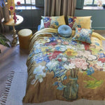 Bedding House Van Gogh Bouquet d'Anniversaire Gold Cotton Sateen Quilt Cover Set Queen V442-HIN-QUILTCS-BOUQUETDANNIVER-GOLD-QS