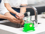 Soap Dispenser - Christmas Tree Shape - Glass - with Stainless Steel Pump - Christmas Decoration V1259-DP01-BO-59