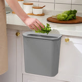 Hanging Folding Mini Trash Can for Kitchen Cabinet Door, Small Collapsible Garbage Bin Under Sink, V1366-AZ2-W-12827