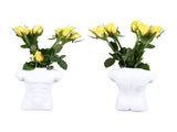 Men Body Vase Pottery Flower Vase Polished Compact Versatile Decor for Home Desk Office Living Room V1294-YM0710-3115230108211