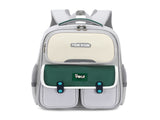Grey-green Lightweight Kids School Backpack Large Capacity Multi-Pocket Travel Bag Ergonomic V888-ELOSUNG46717