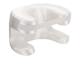 Face Pillow Silk Fabric Memory Foam Soft Cushioning Ergonomic Beauty Pillow for Back Sleep White V1294-YM0901-3117240292712