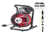 Drain Cleaner Machine 23m x 13mm, Sewer Snake Auger Manual Feed with 4 Cutters & Air-activated Foot V952-SDJJKLSGDSTJGDO6A002V3
