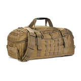 Versatile Tactical Duffle Bag with Convertible Backpack Straps, Water-Resistant 600D Nylon, MOLLE V1341-ZY-D5ZHUYRW-KHAKI
