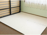Double Wall Bed in White Gloss Space Saving Murphy Bed Kit with Black Door Handle V63-953711