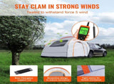 SUV Camping Tent, 8'-8' SUV Tent Attachment for Camping with Rain Layer and Carry Bag, PU2000mm V952-CSUV6508008004E90V0