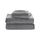 Flannel Sheets Queen 3-Piece Plush Fleece Sheet Bed Sets with 15" Deep Pocket Fitted Sheet and V1369-AZ3-W-15399