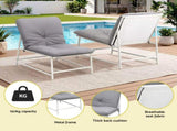 Gardeon 5-Piece Outdoor Sofa Set with Cushions table and Chairs White ODF-5PC-SOFA-TXL-WH-AB