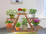 Wooden 6 Tier Plant Stand A-Frame Flower Pot Display Organizer V178-66988