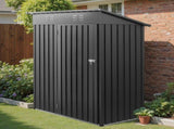 1533 x 876 x 1815 mm Metal Garden Shed, Storage Building with Lockable Door & 2 Louver Vents, Sloped V952-GJF53FTHHSMSOZT3V001V0