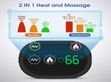 Gray Rechargeable Heated Shoulder Massager with LED Display - Adjustable Compression Wrap for Pain V888-ELOSUNG15100