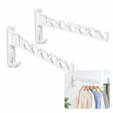 2 Pack Foldable Wall Mounted Drying Rack, Aluminum Clothes Drying Rack for Bathroom Balcony, V1237-ZY-917-321