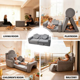 17Pcs Modular Kids Play Sofa Toddler Couch High Density Foam Play Block with Washable Cover Creative V985-KIDSSOFA