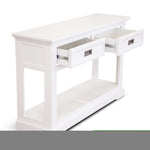 Laelia Console Hallway Entry Table 125cm Solid Acacia Timber Wood Coastal -White V315-VO-COAS-10