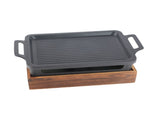 Tabletop Barbecue Grill Stick Proof Wooden Base Portable Alcohol Stove Compact BBQ Grill for V1294-YM0901-3111240087311