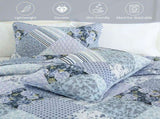 Radiant Summer Breeze patchwork 3 Pc Bedspread & Pillow Cover Set V745-AC090592Q13U