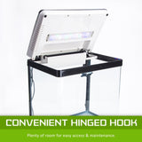 Aquarium Curved Glass RGB LED Fish Tank Set Filter Pump 52L V274-AQ-FT52L-BK