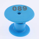 1-100 Cattle Number Ear Tags Set - Round Blue Pig Sheep Goat Livestock Labels V238-SUPDZ-32497318363216