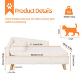 Medium 80x50x39cm Raised Dog Cat Bed Sofa Waterproof Portable V178-66934